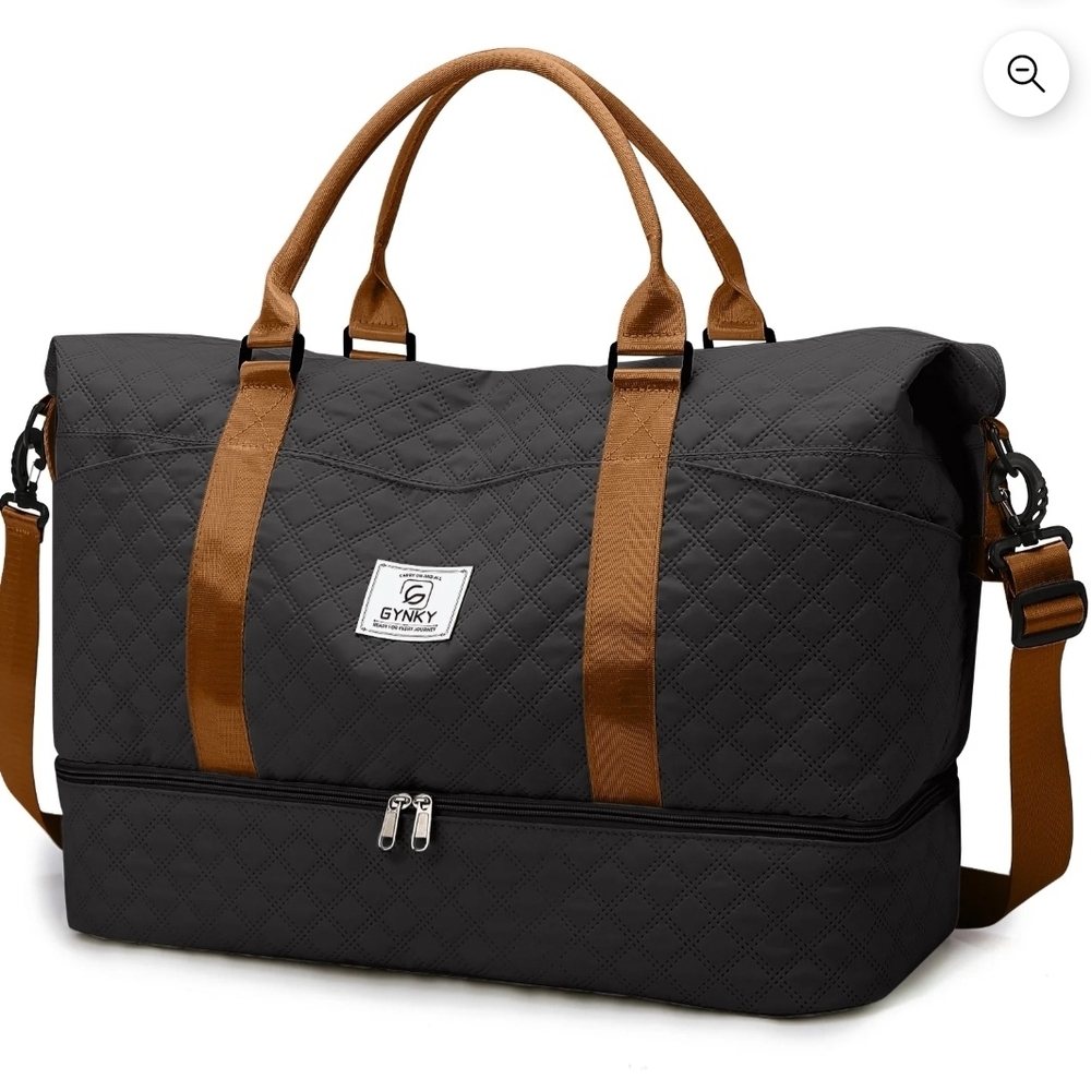 Black and Brown Travel Bag